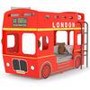 vidaXL Litera autob&uacute;s de Londres MDF rojo 90x200 cm