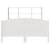 vidaXL Cama con estanter&iacute;a sin colch&oacute;n madera maciza blanca 160x200 cm