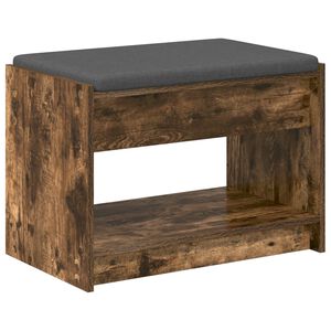 vidaXL Banco de entrada Roble Ahumado 63 x 38 x 45 cm