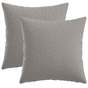 vidaXL Coj&iacute;n con almohada HEERLEN 2 uds. Gris Nube Tela