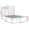 vidaXL Estructura de cama de matrimonio madera maciza 135x190 cm