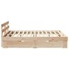 vidaXL Estructura de cama Marr&oacute;n 160 x 200 cm Madera de pino macizo