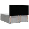 vidaXL Cama box spring con colch&oacute;n tela gris claro 180x200 cm
