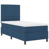 vidaXL Cama tipo Box Spring con colch&oacute;n con LED Azul 90 x 200 cm tela