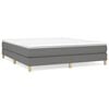 vidaXL Estructura de cama con somier de tela gris oscuro 160x200 cm