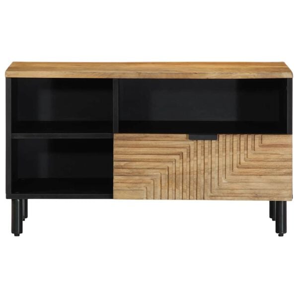 vidaXL Mueble de TV madera maciza de mango marr&oacute;n 80x33x46 cm