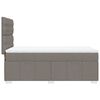 vidaXL Cama box spring con colch&oacute;n tela gris taupe 90x190 cm