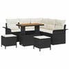 vidaXL Conjunto de sof&aacute;s de jard&iacute;n 8 uds. Negro rat&aacute;n sint&eacute;tico
