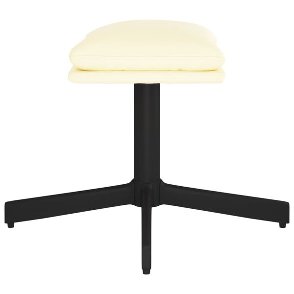 vidaXL Reposapi&eacute;s de cuero sint&eacute;tico color crema 60x60x36 cm