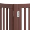 vidaXL Puerta de perros plegable 12 paneles madera &aacute;lamo marr&oacute;n 600 cm
