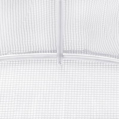 vidaXL Invernadero con estructura de acero blanco 18 m² 6x3x2 m
