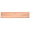 vidaXL Tablero mesa madera tratada borde natural marr&oacute;n 200x40x(2-6)cm
