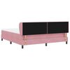 vidaXL Cama tipo Box Spring con colch&oacute;n Rosa 180 x 200 cm Terciopelo