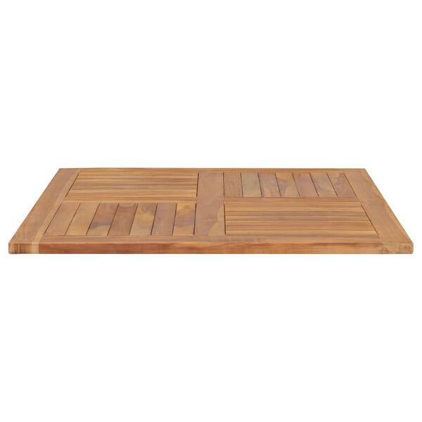vidaXL Superficie de mesa cuadrada madera maciza de teca 90x90x2,5 cm