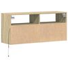 vidaXL Mueble de TV de pared con luces LED roble Sonoma 100x31x45 cm