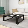 vidaXL Mesa de centro madera contrachapada negro 100x100x35 cm
