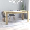vidaXL Mesa de comedor madera de ingenier&iacute;a blanco/roble 160x80x76 cm