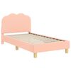 vidaXL Estructura de cama con cabecera Rosa 80 x 160 cm Tela de Oveja