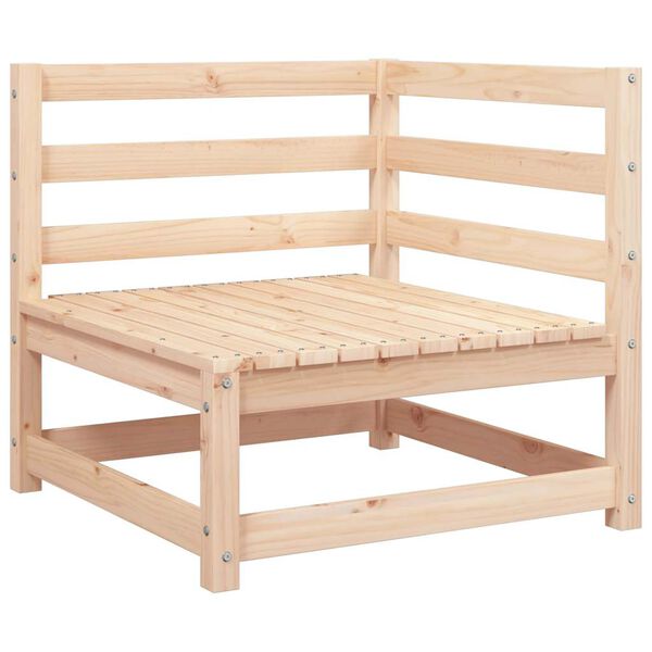 vidaXL Set de muebles de jardín 2 pzas con cojines madera maciza pino