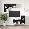 vidaXL Conjunto de mueble de TV Roble Negro 37 x 37 x 72 cm