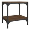 vidaXL Mueble para TV contrachapada y acero roble marr&oacute;n 40x33x41 cm