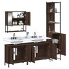 vidaXL Set de muebles ba&ntilde;o 4 pzas madera contrachapada roble marr&oacute;n