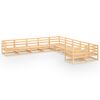 vidaXL Juego de muebles de jard&iacute;n 10 piezas madera maciza de pino