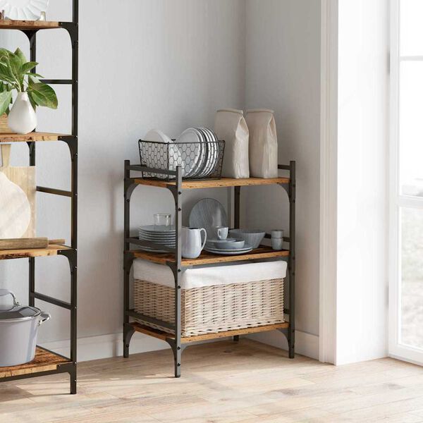 vidaXL Carro de Cocina Madera Vieja 50 x 35 x 75.5 cm