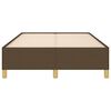 vidaXL Estructura de cama sin colch&oacute;n tela marr&oacute;n oscuro 120x190 cm
