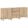 vidaXL Aparador 3 piezas madera maciza de mango 60x33x75 cm