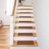 vidaXL Alfombrillas Antideslizantes para Escalera 15 pcs Amarillo
