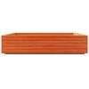 vidaXL Jardinera de madera maciza de pino marr&oacute;n cera 110x110x26,5 cm
