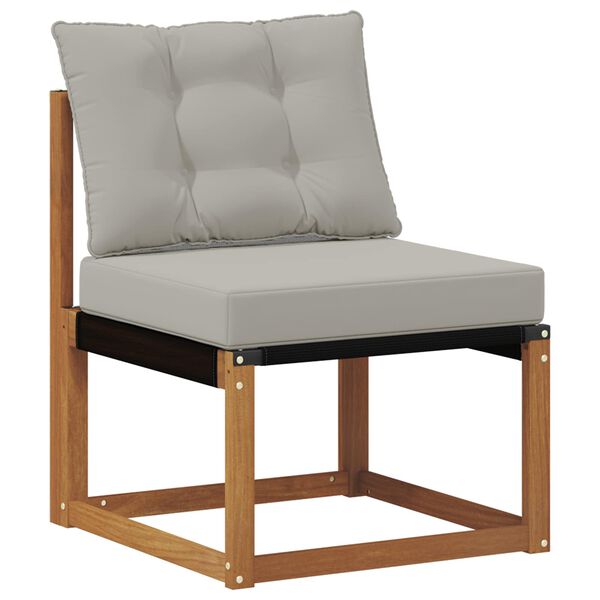 vidaXL Conjunto de sof&aacute;s de exterior 5 pcs Gris Natural y Claro