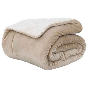vidaXL Manta Beige 240 x 270 cm 3.17 kg Lana