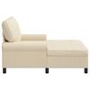 vidaXL Sill&oacute;n reclinable con coj&iacute;n Crema 91 x 157 x 91 cm tela