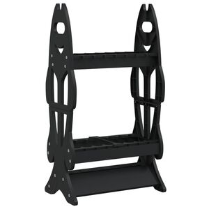vidaXL Soporte de ca&ntilde;as de pescar para 16 ca&ntilde;as negro