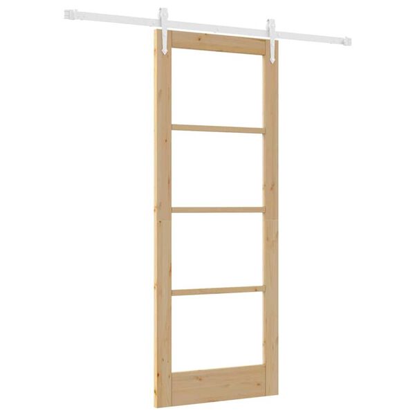 vidaXL Puerta Corredera Natural 78 x 202 cm