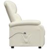 vidaXL Sill&oacute;n reclinable el&eacute;ctrico de cuero sint&eacute;tico blanco