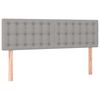 vidaXL Cabeceros 2 unidades tela gris claro 72x5x78/88 cm