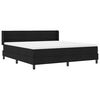vidaXL Cama tipo Box Spring con colch&oacute;n Negro 200 x 180 cm Poli&eacute;ster