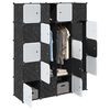 vidaXL Organizador de cubos almacenamiento 20 cubos varillas colgar PP