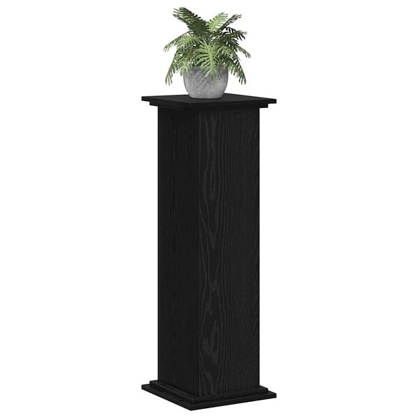 vidaXL Soporte de plantas Roble Negro 33 x 33 x 100 cm