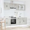vidaXL Mueble cocina Kalmar gris hormigón 8 pzas madera contrachapada