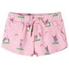 Pantalones cortos infantiles con cordón rosa claro 116