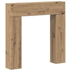 vidaXL Marco de chimenea Roble artisan 102 x 18 x 100,5 cm