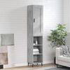 vidaXL Aparador de madera contrachapada gris hormig&oacute;n 34,5x34x180 cm