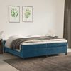 vidaXL Estructura Estructura de cama con somier terciopelo azul oscuro 200x200 cm