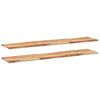 vidaXL Estante flotante 2 uds madera acacia acabado aceite 120x30x2 cm