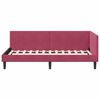 vidaXL Estructura de cama en esquina Rojo vino 90 cm x 190 cm