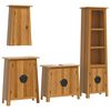 vidaXL Conjunto de muebles de ba&ntilde;o 4 piezas madera maciza de pino